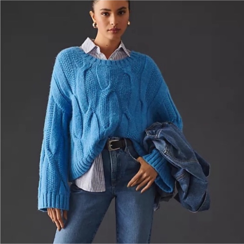 NWT Maeve by Anthropologie cable knit sweater